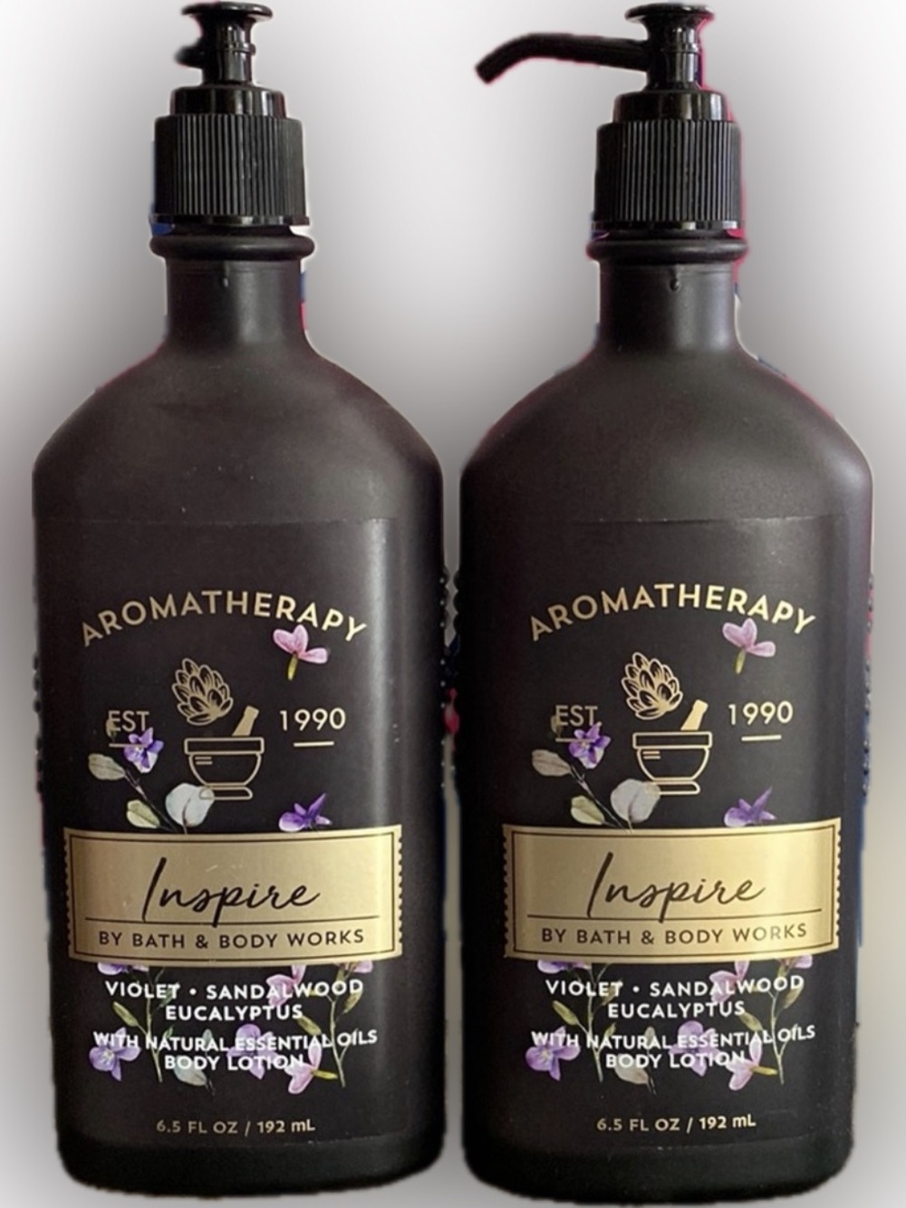 Bath & Body Works Aromatherapy Inspire Violet Sandalwood Body Lotion Set of 2